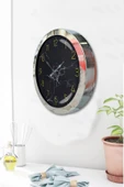 Kasva Concept Hediyelik 36 Cm Krom Metal Siyah Desenli Duvar Saati - 3