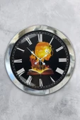 Kasva Concept Hediyelik 36 Cm Krom Metal Kitap - Insan Duvar Saati - 1