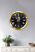 Kasva Concept Hediyelik 36 Cm Gold Metal Joker Duvar Saati - 2