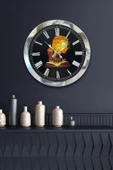 Kasva Concept Hediyelik 36 Cm Krom Metal Kitap - Insan Duvar Saati - 2