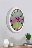Kasva Concept Hediyelik 36 Cm Beyaz Metal Alacalı Duvar Saati - 4