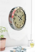 Kasva Concept Hediyelik 36 Cm Krom Metal Klasik Duvar Saati - 4