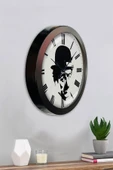 Kasva Concept Hediyelik 36 Cm Siyah Metal Çarli Çaplin Duvar Saati - 4