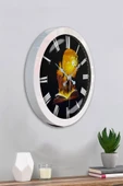 Kasva Concept Hediyelik 36 Cm Beyaz Metal Kitap - Insan Duvar Saati - 4