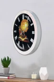 Kasva Concept Hediyelik 36 Cm Beyaz Metal Kitap - Insan Duvar Saati - 3