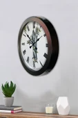 Kasva Concept Hediyelik 36 Cm Antrasit Metal Tekstil Duvar Saati - 3
