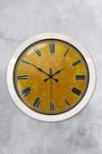 Kasva Concept Hediyelik 36 Cm Beyaz Metal Yellow Duvar Saati - 1