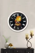 Kasva Concept Hediyelik 36 Cm Beyaz Metal Kitap - Insan Duvar Saati - 2