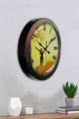 Kasva Concept Hediyelik 36 Cm Siyah Metal Özgürlük Duvar Saati - 4