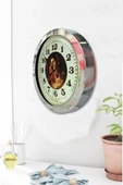 Kasva Concept Hediyelik 36 Cm Krom Metal Tablo Kadın Duvar Saati - 3