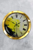 Kasva Concept Hediyelik 36 Cm Gold Metal Sanatsal Duvar Saati - 1