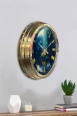 Kasva Concept Hediyelik 40 Cm Gold Metal Motor Duvar Saati - 4
