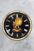 Kasva Concept Hediyelik 40 Cm Gold Metal Kitap - Insan Duvar Saati - 1