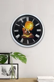 Kasva Concept Hediyelik 40 Cm Beyaz Metal Kitap - Insan Duvar Saati - 2