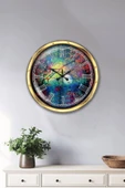 Kasva Concept Hediyelik 40 Cm Gold Metal Desen Duvar Saati - 2