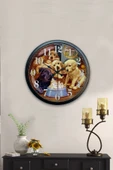 Kasva Concept Hediyelik 40 Cm Siyah Metal Dogs Duvar Saati - 4