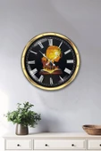 Kasva Concept Hediyelik 40 Cm Gold Metal Kitap - Insan Duvar Saati - 2