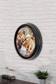 Kasva Concept Hediyelik 40 Cm Siyah Metal Dogs Duvar Saati - 3