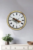Kasva Concept Hediyelik 40 Cm Gold Metal Sushi Duvar Saati - 2