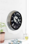 Kasva Concept Hediyelik 40 Cm Krom Metal Yüzük Duvar Saati - 2