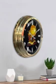 Kasva Concept Hediyelik 40 Cm Gold Metal Kitap - Insan Duvar Saati - 4