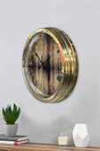 Kasva Concept Hediyelik 40 Cm Gold Metal Eskitme Duvar Saati - 3