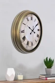 Kasva Concept Duvar Saati 40 Cm Metal Eskitme Renk Romen Dekoratif Modeli - 3