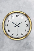 Kasva Concept Hediye 40 Cm Gold Metal Klasik Duvar Saati Dekor - 1