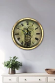 Kasva Concept Hediye 40 Cm Gold Metal Kitap Duvar Saati Clock - 2