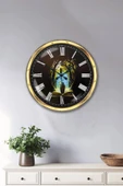 Kasva Concept Hediye 40 Cm Gold Metal Kitap - Insan Duvar Saati Clock - 2