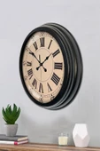 Kasva Concept Hediyelik Duvar Saati 40 Cm Metal Siyah Renk Klasik Modeli - 2