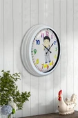 Kasva Concept Hediyelik 40 Cm Beyaz Metal Çocuk Odası Duvar Saati - 2