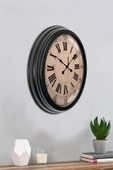 Kasva Concept Hediyelik Duvar Saati 40 Cm Metal Siyah Renk Klasik Modeli - 3