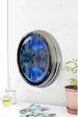 Kasva Concept Hediyelik 40 Cm Krom Metal Radyal Duvar Saati - 3