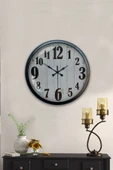 Kasva Concept 40 Cm Siyah Metal Dekoratif Duvar Saati - 4