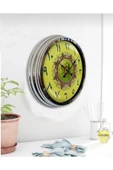 Kasva Concept 40 Cm Krom Metal Çini Deseni Duvar Saati - 3