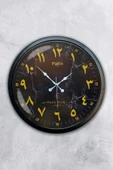 Kasva Concept Hediyelik 40 Cm Siyah Metal Arapça Duvar Saati - 1