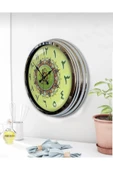 Kasva Concept 40 Cm Krom Metal Çini Deseni Duvar Saati - 4