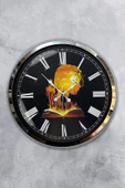 Kasva Concept 40 Cm Krom Metal Kitap - Insan Duvar Saati - 1