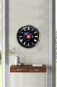 Kasva Concept 40 Cm Krom Metal Türk Bayrağı Duvar Saati - 4