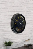 Kasva Concept Hediyelik 40 Cm Siyah Metal Arapça Duvar Saati - 2