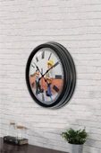 Kasva Concept 40 Cm Siyah Metal Geyik Duvar Saati - 3