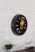 Kasva Concept 40 Cm Siyah Metal Kitap - Insan Duvar Saati - 2