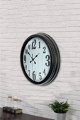 Kasva Concept 40 Cm Siyah Metal Dekoratif Duvar Saati - 3