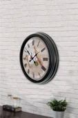 Kasva Concept Hediyelik 40 Cm Siyah Metal Mutfak Duvar Saati - 3
