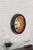 Kasva Concept 40 Cm Siyah Metal Eskitme Duvar Saati - 4