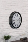 Kasva Concept 40 Cm Siyah Metal Tablo Kadın Duvar Saati - 4