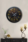 Kasva Concept Hediyelik 40 Cm Siyah Metal Arapça Duvar Saati - 4