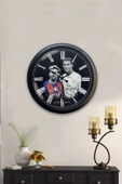 Kasva Concept 40 Cm Siyah Metal Telegraph Duvar Saati - 2