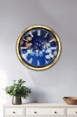 Kasva Concept Hediyelik 40 cm Gold Metal Hayal Duvar Saati Clock - 2